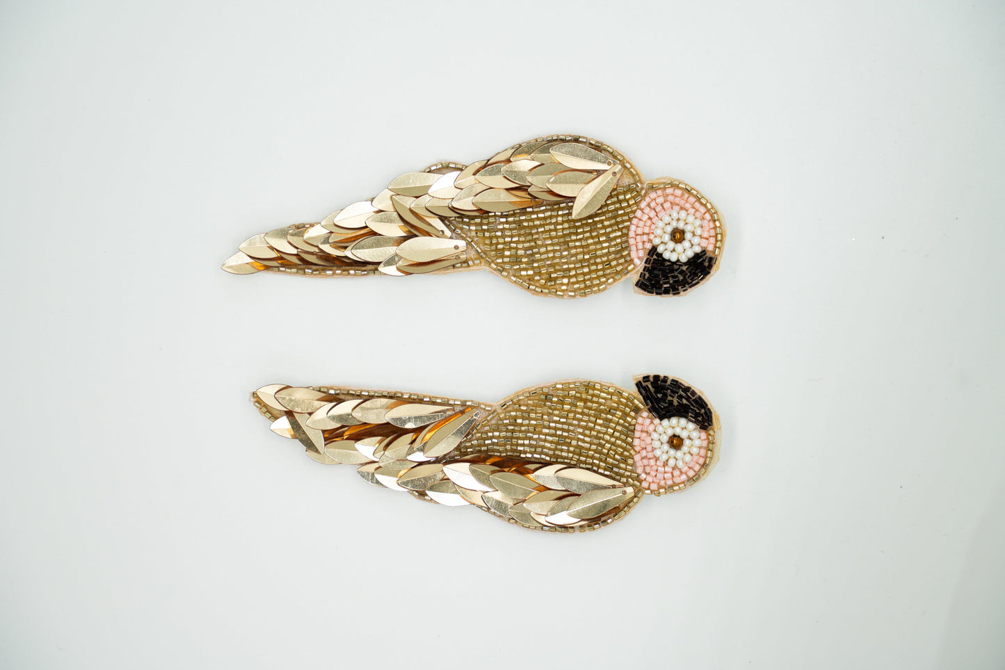 Metallic Parrot Earrings Perfect for Party Look
