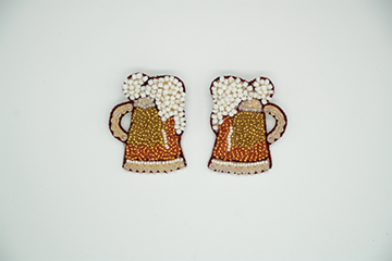 Chilled Beer Mug Earrings