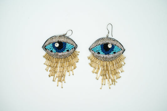 BitchPlz Silver Evileye with Zariwork