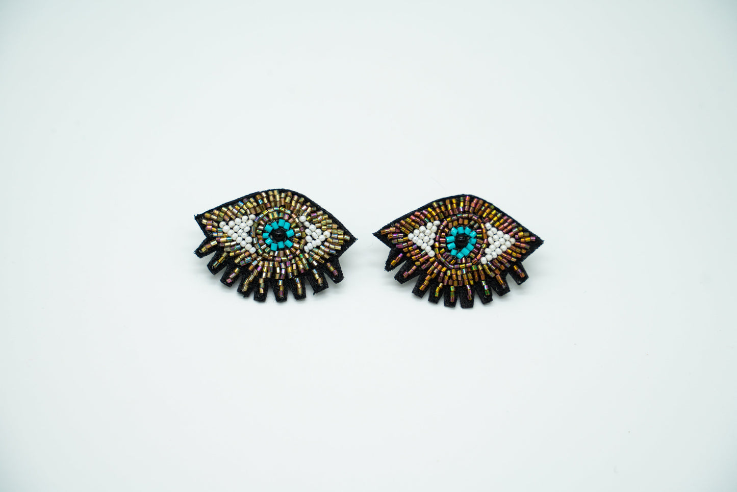 Blue Evil Eye Stud Earrings
