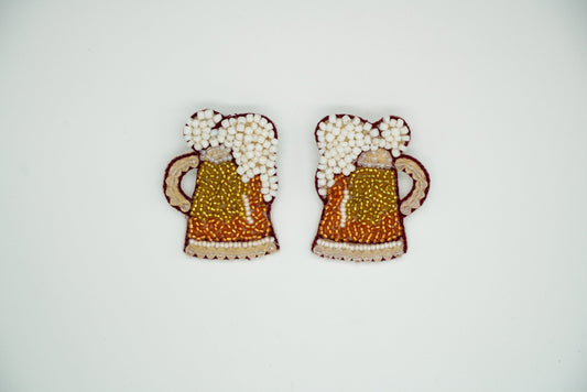 Chilled Beer Mug Earrings